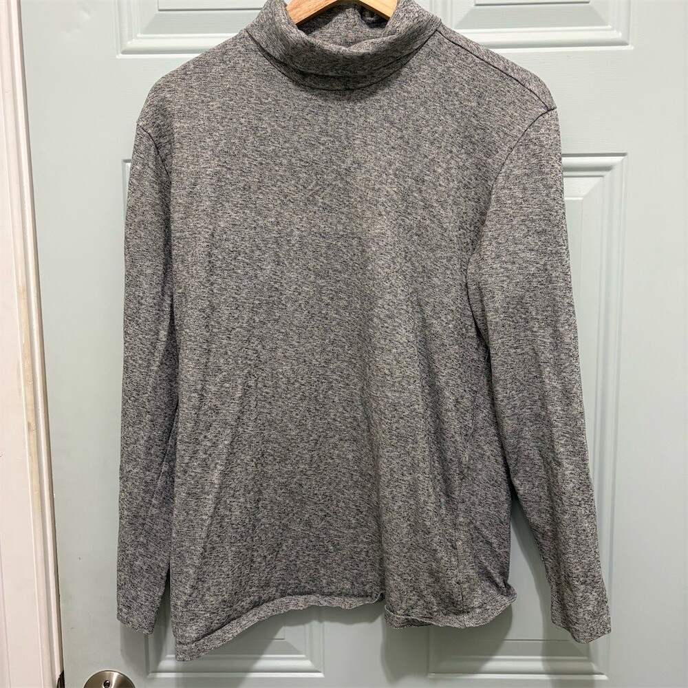 PacSun Los Angeles Blouse Womens Size L Heather Gray Turtleneck Knit Top